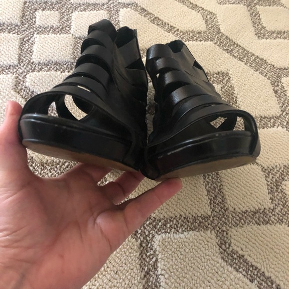 Franco sarto black leather caged heels - Picture 7 of 11